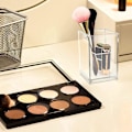 Miniatyrbillede 4 af 4: Makeup Børsteholder, Akryl Blyantholder, 2 Rum Skrivebord