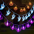 Pikkukuva 1 / 5: Koristeelliset Halloween-valosarjat Halloweeniin, 3,7 m Paristo