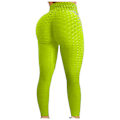 Pikkukuva 1 / 4: Push Up -leggingsit, urheilulliset, naisten, fitness, korkea vyötärö, joogahousut, fluoresoiva keltainen Fluorescent Yellow M