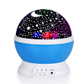 Miniatyrbilde 1 av 6: LED-projektor Stjerne Måne Nattlys Himmel, roterende styrt