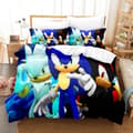 Sonic tecknad anime sängkläder täckeset tre delar{HH}-FS- 135*200