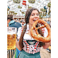 Pikkukuva 3 / 5: Naisten Oktoberfest-asu Aikuisten Dirndl Saksalainen Perinteinen Baijerilainen Olutkarnevaali Fraulein Cosplay Piikatytön Mekko -a Musta Black M