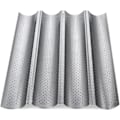 Pikkukuva 3 / 5: Baguette-leivinpelti, rei'itetyt ranskalaiset baguette-vuoat 4 baguetille -X44- silver