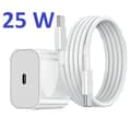 25W Snabbladdare för iPhone 15, 16 vägladdare med 2 m kabel
