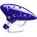 Miniatyrbillede 1 af 3: 12 Huller Alto C Ocarina Legend of Zelda Ocarina med Stativ Musik