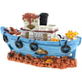 Miniatyrbillede 1 af 5: akvarium harpiks skibsvrag pirat fisk ornamenter skat skib