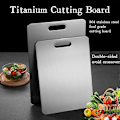 Miniatyrbild 3 av 3: Titanium Skärbräda Lätt Hållbar Köksbräda Hackbräda Lätt att Rengöra för Hemma Utomhus Camping Picknick-X44- 24*15cm