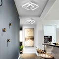Miniatyrbilde 4 av 5: Moderne rektangulær LED-taklampe 22W Kaldt Hvit Lys 6000K (Hvit) Taklampe