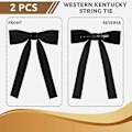 Miniatyrbillede 2 af 5: 2-pak Western Slips til Mænd Kentucky String Tie Clip On Flue Colonel Sanders Sort Cowboy Flue Party Sort One Size 2-18-Good-Yvan[HK]-FS1-