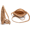 Miniatyrbild 4 av 4: Dam Halm Crossbody Väskor Vävd Rotting Sommar Strand Axelremsväska