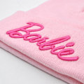 Miniatyrbillede 3 af 5: Barbie strikket hue - Sort, pink Barbie hue, tredimensionel broderet uldhue, dame skihue, varm til efterår og vinter-FS1-