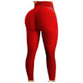 Pikkukuva 1 / 4: Push Up -leggingsit Urheilu Naiset Fitness Korkea Vyötärö Joogahousut Punainen Red XL
