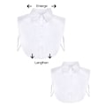 Miniatyrbilde 4 av 5: Pieces Falske Krager Avtakbar Bluse Dickey Krage Halve Gensere Falsk Krage For Kvinner Favoritter-FS2- White