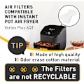 Miniatyrbillede 3 af 5: 20-pak udskiftningsfiltre til Vortex Plus 6QT Instant Air Fryer med ClearCook og OdorErase