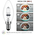 Miniatyrbillede 5 af 5: 42W E14 C35 Dæmpbar Halogenpære AC 220-240V Varmt Hvid 2700K E14 Transparent Halogen Pære (10 stk)  (FMY)