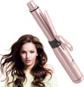 Curling Iron 19 mm USB Rechargeable Ceramic Curling Wand with 2 Adjustable Temperatures and Fast Heating Cordless Portable Travel Curling Iron