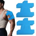 Kinesiologitejp för axel, vattentäta förklippta remsor, sportstöd (blå) 10-pack-FS-