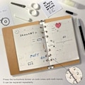 Miniatyrbild 4 av 5: 2-pack A6 PU Läder Notebook Pärm, 6 Ringar Budgetplanerare