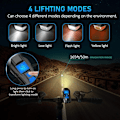 Miniatyrbillede 3 af 3: 11 LED cykellamper USB-opladelige for- og baglygter, cykelhastighedsmåler, vandtæt kilometertæller, velegnet til