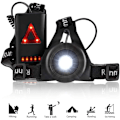 Miniatyrbillede 1 af 9: Løbevest med LED-lys 250 lumen til løb, cykling, vandring, c Black Svart