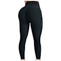 Pikkukuva 1 / 4: Push Up -leggingsit, urheilulliset, naisten, fitness, korkea vyötärö, joogahousut, mustat Black M