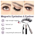 Miniatyrbilde 3 av 5: 10 par magnetiske øyevipper og 2 Eyeliner Sett Naturlig utseende & gjenbrukbart-X42-