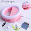 Miniatyrbillede 3 af 5: RGB LED Udfyldningslys Selfie Ring Clip, Justerbar Lysstyrke mere