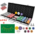 Pikkukuva 1 / 8: Pokerisetti Laukulla & Tarvikkeilla - 500 Merkkiä - Pokeri Multicolor multifärg