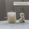 Miniatyrbillede 1 af 6: Lysformer Lys Stearinlys DIY Støbeforme i Silikonform lz22113 liten west highland dog LZ22113 Liten West Highland Dog