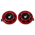Miniatyrbillede 1 af 5: 2 stk. Rød Sort Hella Compact Elektrisk Blast Tone Lufthornssæt Red