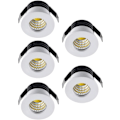 Pikkukuva 1 / 5: 5 kpl 3W LED-upotettavia kohdevaloja, LED-upotettavat pienet kaapit Mini Spot -lamppu Kattovalaisin Kit Armatuuri (lämmin valo)-X42-
