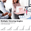 Pikkukuva 2 / 5: Kotelo Samsung Galaxy Tab S9 FE Plus -tabletille, jossa Bluetooth-näppäimistö ja pyörivä tablettiteline -X45- Pink