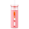 Miniatyrbillede 1 af 5: Glas 500ml - Rejsekrus Drikkekrus med Sugerør og Låg Smoothie