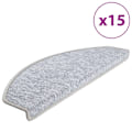 Miniatyrbillede 2 af 9: vidaXL 15 stk. Trappetrinmåtter grå 65x24x4 cm Grey grå