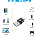 Miniatyrbilde 4 av 5: Type-C hann til USB 3.0 hann-adapter, USB A hann til USB-C hann DXGHC