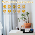 Miniatyrbild 4 av 5: Digital väckarklocka, LED-spegel elektronisk klocka, skrivbordsklocka