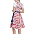 Pikkukuva 3 / 5: Naisten Oktoberfest-asu Aikuisten Dirndl Saksalainen Perinteinen Baijerilainen Olut Karnevaali Fraulein Cosplay Piikatytön Mekko - Punainen Red L