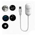 2-in-1 Mini Galaxy Star Projector Night Light LED Starry Sky Ambient Lamp for Bedroom Sleep LED Atmosphere Lamp 5 Films Whit