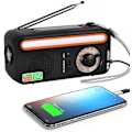 Miniatyrbilde 1 av 4: Nødradio, 2000mAh Værradio AM/FM/NOAA Håndsveiv
