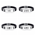 Miniatyrbillede 2 af 6: Miami Football Club Sports Silikonarmbånd i rustfrit stålstativ - Perf-X42- Gareth Bale