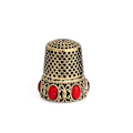 Pikkukuva 4 / 8: Vintage ompelusormustin kirjonta sormisuoja PUNAINEN ANTIKKI Red ancient Red ancient