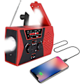 Miniatyrbilde 1 av 4: Opptrekkbar solcelle radio bærbar AM/FM & NOAA radio utendørs solcelle