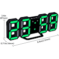 Miniatyrbild 3 av 5: 3D Digital Väckarklocka LED Väggklocka med 3 Justerbara Ljusstyrkor