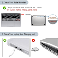 Miniatyrbillede 4 af 5: Etui kompatibelt med Macbook Air 13 tommer M1 A2337 A2179 A1932, udgivet 2021-2018 Frostklar