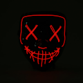 Pikkukuva 5 / 5: LED-valomask EL-lanka valaisee The Purge -elokuvan asun valo P Sininen onesize