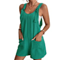 Miniatyrbilde 1 av 5: Solid Hengebukser Løse Shorts Jumpsuit Personlig Kul Stil Hudvennlige Shorts For Hverdagsbruk Ferie Shopping Ferie Green-FS4- Green M