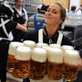 Pikkukuva 4 / 5: Naisten Oktoberfest-asu Aikuisten Dirndl Saksalainen Perinteinen Baijerilainen Olut Karnevaali Fraulein Cosplay Piikatytön Mekko - Punainen Red L