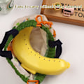 Miniatyrbillede 2 af 5: Bananetui 3-pak Assorterede farver Bananholder Udendørs Rejse Sødt Bananbeskyttelse Opbevaringsboks-FS5-