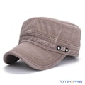 Miniatyrbilde 1 av 2: Herre Militær Caps Arméhatt Cadet Castro Patrulje Baseball Caps-FS2- Brown