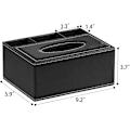 Miniatyrbild 2 av 3: Servettbox Rektangulär Läder Svart Multifunktionell